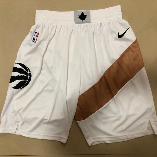 NBA Toronto Raptors 2019 city shorts Blanc